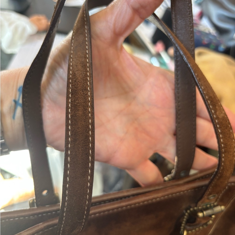 Coach VINTAGE Y2K 2006 (F10410) Mahogany Brown Suede Gallery Tote in VGUC - Picture 16 of 16